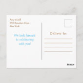 Carte Postale Anniversaire Ours en Peluche Gingham Bleu (Dos)