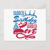 Carte Postale Anniversaire Partagé Amour Partagé (Devant)