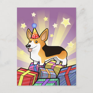 Carte Postale Anniversaire Pembroke Welsh Corgi