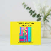 Carte Postale Anniversaire personnalisé drôle 40 ans (Debout devant)