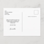 Carte Postale Anniversaire photo collage noir merci (Dos)