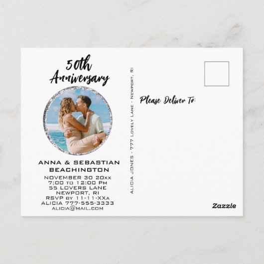 Carte Postale *~* Anniversaire PHOTO Inséparables Hiver AP54 (Dos)