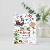 Carte Postale Anniversaire Pirate (Debout devant)