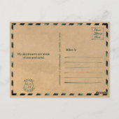 Carte Postale Anniversaire Plage palmier tropical Plage d'arbre  (Dos)