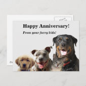 Carte postale Anniversaire pour animaux adorables (Devant / Derrière)