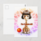 Carte Postale Anniversaire pour filles (Devant / Derrière)