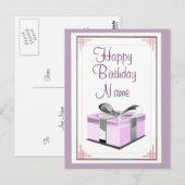 Carte Postale Anniversaire présent (Devant / Derrière)