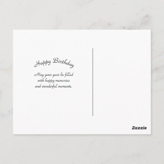 Carte Postale Anniversaire Renard Rouge Debout (Dos)