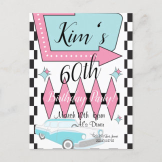 Carte Postale Anniversaire Rétro des Années 1950, Tout Âge,