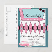 Carte Postale Anniversaire Rétro Tout Âge, Années 1950 (Devant / Derrière)