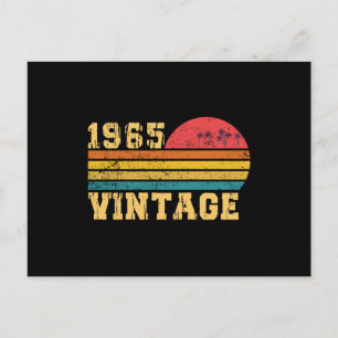 Carte Postale Anniversaire rétro vintage coucher de soleil 1965