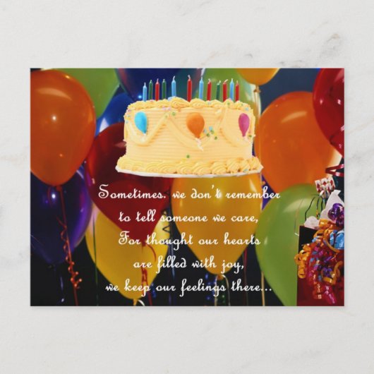 CARTE POSTALE ANNIVERSAIRE TARDIF (Devant)