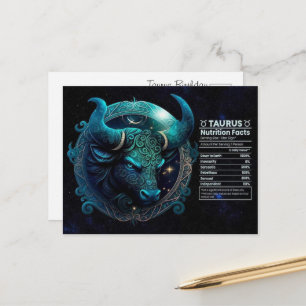 Carte Postale Anniversaire Taureau Zodiaque – Cadeau d'Astrologi