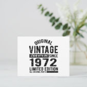 Carte Postale Anniversaire Vintage 1972 (Debout devant)