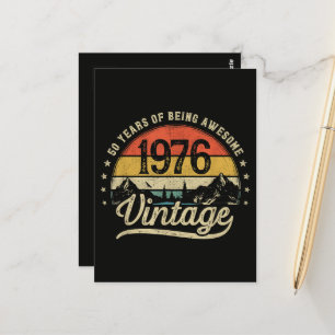 Carte Postale Anniversaire Vintage 1976 50 Ans 50ème