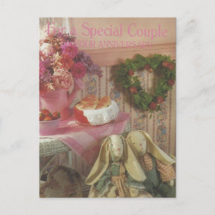Carte Postale Anniversaire vintage du "couple spécial"