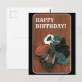 Carte Postale Anniversaire Vintage Rugby (Devant / Derrière)