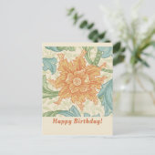 Carte Postale Anniversaire William Morris papier peint floral CC (Debout devant)
