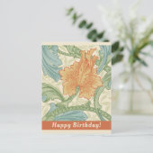 Carte Postale Anniversaire William Morris papier peint floral CC (Debout devant)