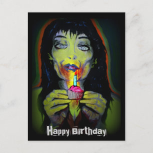 Carte postale 'Anniversaire Zombie'