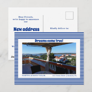 Carte postale Annonce Adresse de Nouvelle Maison P