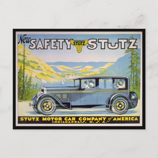 Carte Postale Annonce automobile Stutz vintage, Indianapolis (Devant)
