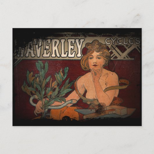 Carte Postale Annonce cycliste (Devant)