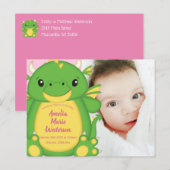 Carte Postale Annonce de bébé dragon (Devant / Derrière)
