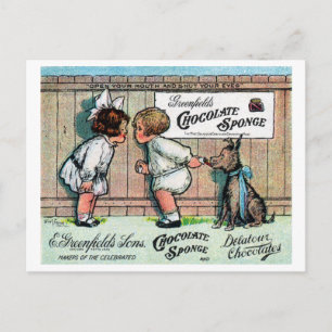 Carte Postale Annonce de bonbons au chocolat 1905