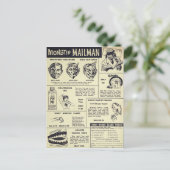 Carte Postale Annonce de commande de messagerie vintage (Debout devant)