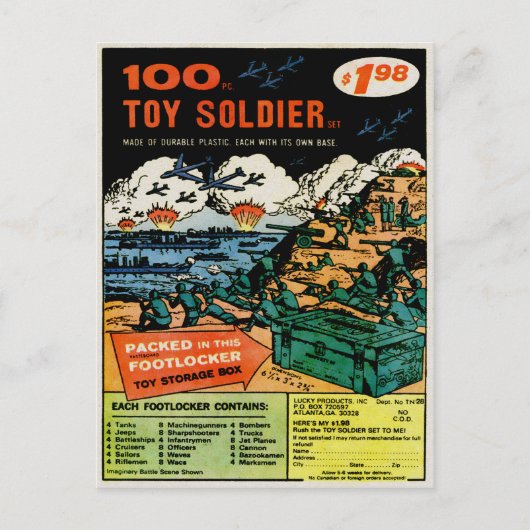Carte Postale Annonce de commande par la poste des soldats vinta (Devant)