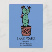 Carte Postale Annonce de déménagement à la nouvelle adresse Cact (Devant)