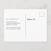 Carte Postale Annonce de déménagement avec votre animal Ajoutez  (Dos)