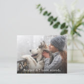 Carte Postale Annonce de déménagement avec votre animal Ajoutez  (Debout devant)