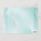 Carte Postale Annonce de déménagement bleu vert aquarelle feuill (Dos)