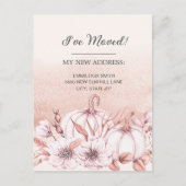 Carte Postale Annonce de déménagement Citrouilles blanches rusti (Devant)