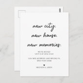 Carte Postale Annonce de déménagement dans une nouvelle maison e (Devant / Derrière)