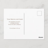 Carte Postale Annonce de déménagement de ferme Changement d'adre (Dos)