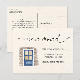 Carte Postale Annonce de déménagement de maison rustique