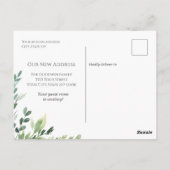 Carte Postale Annonce de déménagement de Neck of the Woods Green (Dos)