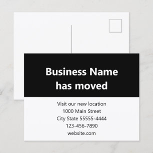 Carte Postale Annonce de déménagement de Nom de l'entreprise Noi
