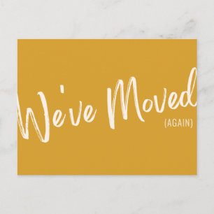 Carte Postale Annonce de déménagement drôle en jaune moderne Nou