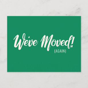 Carte Postale Annonce de déménagement Moderne Vert Nous avons dé