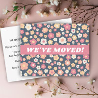 ANNONCE DE DÉMÉNAGEMENT Motif Fleurs de Marguerite