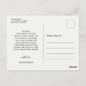 Carte Postale Annonce de déménagement Nouveau Adresse (Dos)