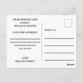 Carte Postale Annonce de déménagement Nouvelle adresse Nous avon (Dos)