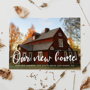 Carte Postale Annonce de déménagement photo avec typographie chi