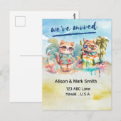 Carte Postale Annonce de déménagement pour les amoureux de la pl (Devant / Derrière)