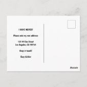 Carte Postale ANNONCE DE DÉMÉNAGEMENT Rayures Rétro Arc-en-ciel (Dos)