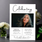 Carte Postale Annonce de funérailles Cérémonie commémorative ave